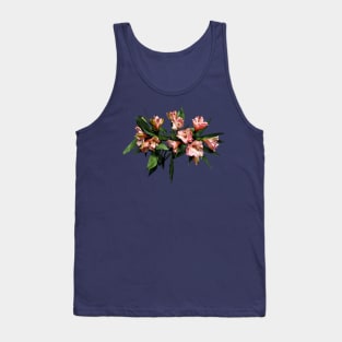 Lilies - Asiatic Lilies and Leaves Tank Top